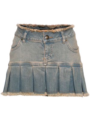 MISBHV pleated denim miniskirt - Blue