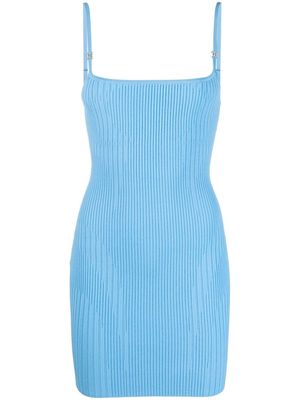 MISBHV ribbed-knit mini dress - Blue