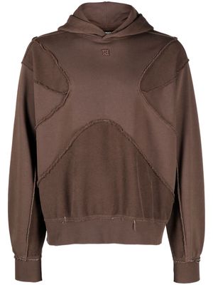 MISBHV ripped-detail cotton blend hoodie - Brown