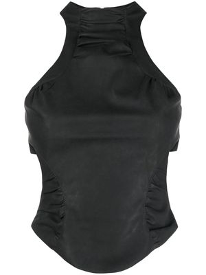 MISBHV ruched cut-out top - Black