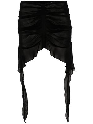 MISBHV ruffled chiffon mini skirt - Black