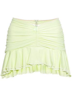 MISBHV ruffled draped mini skirt - Green