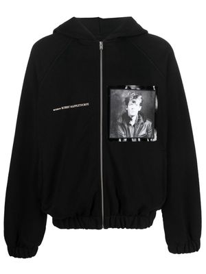 MISBHV Self Portrait zip-up hoodie - Black