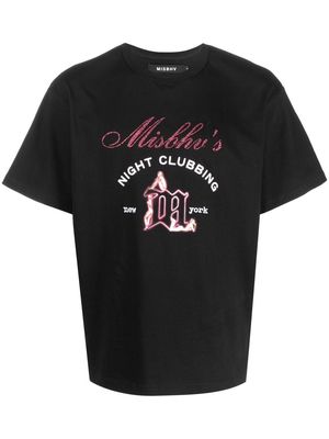 MISBHV slogan-print cotton T-shirt - Black