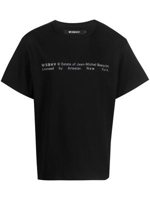 MISBHV slogan-print short-sleeve T-shirt - Black