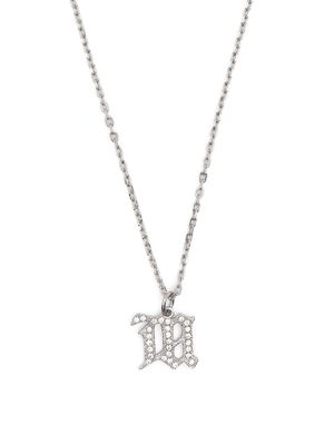 MISBHV small crystal M chain necklace - Silver