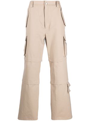 MISBHV straight-leg cargo trousers - Neutrals