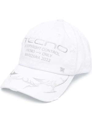MISBHV Tecno-embroidered baseball cap - White