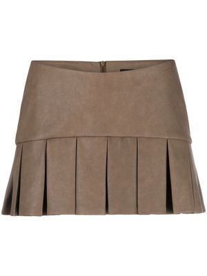 MISBHV Trinity vegan leather miniskirt - Brown