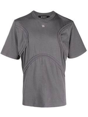 MISBHV X decorative-stitch cotton T-shirt - Grey