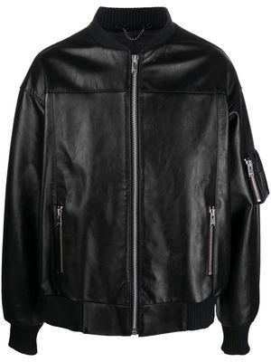 MISBHV x Ufo361 leather bomber jacket - Black