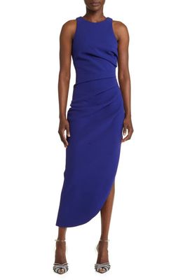 MISHA COLLECTION Ida Side Ruched Sheath Dress in Electric Blue