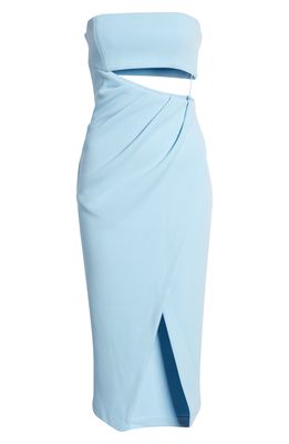 MISHA Medora Strapless Cutout Dress in Power Blue