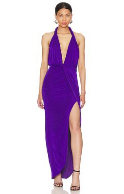 MISHA Venetia Slinky Gown in Purple