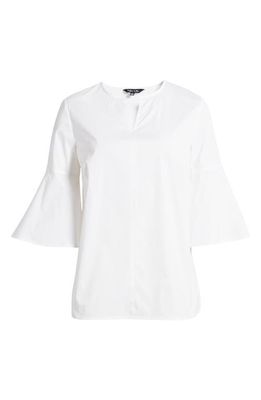 Misook Bell Sleeve Blouse in White