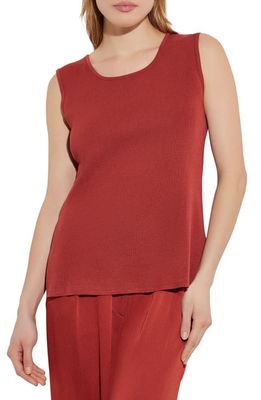 Misook Classic Knit Tank in Russet