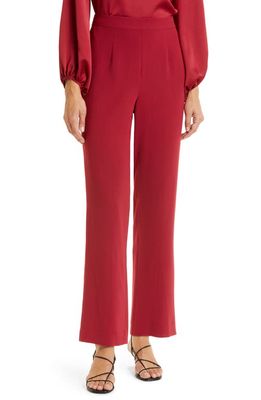 Misook Crêpe de Chine Pants in Scarlet Red