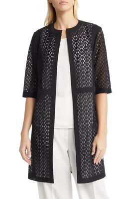 Misook Elbow Sleeve Jacket in Black