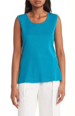 Misook French Sweater Tank in French Blue