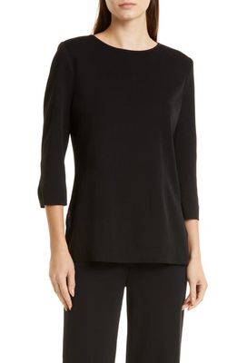 Misook Knit Tunic Top in Black