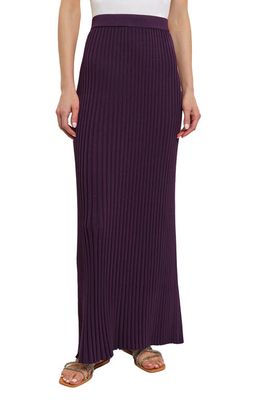 Misook Pleated Knit Skirt in Ultraviolet