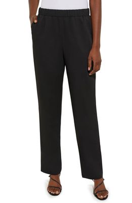 Misook Pull-On Straight Leg Pants in Black