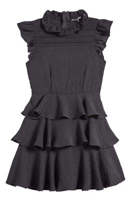 Miss Behave Kids' Tiered Ruffle Dress in Black
