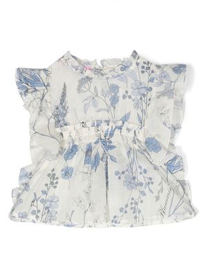 Miss Blumarine all-over floral-print blouse - White