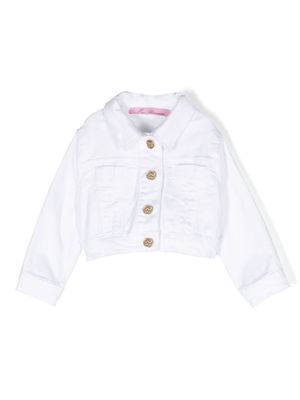 Miss Blumarine buttoned denim jacket - White