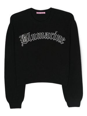 Miss Blumarine logo-embroidered jumper - Black