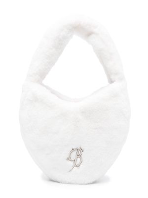 Miss Blumarine logo-plaque shoulder bag - White