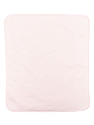 Miss Blumarine logo-print cotton blanket - Pink