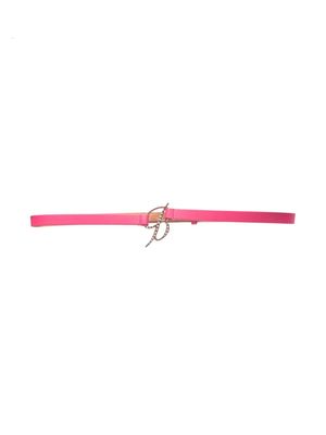 Miss Blumarine rhinestone-embellished logo-buckle belt - Pink