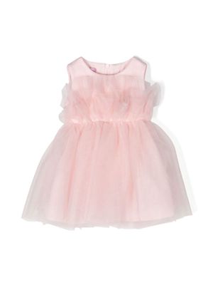 Miss Blumarine ruffle-detail cotton dress - Pink