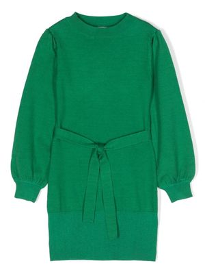 Miss Grant Kids belted jumper minidress - Green