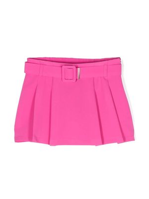 Miss Grant Kids belted pleated shorts - Pink