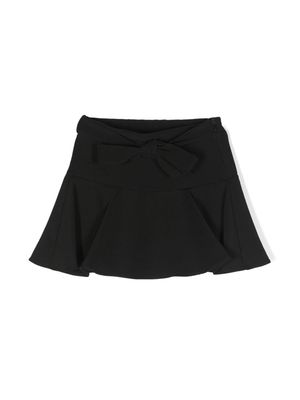 Miss Grant Kids bow-detail pleated miniskirt - Black