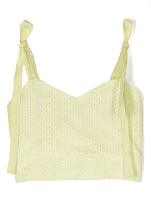 Miss Grant Kids broderie anglaise top - Yellow