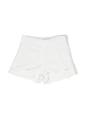 Miss Grant Kids cotton lace shorts - White