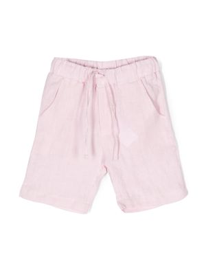 Miss Grant Kids elasticated-drawstring linen shorts - Pink
