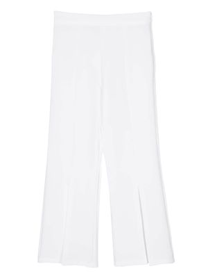 Miss Grant Kids elasticated-waist stretch-design trousers - White