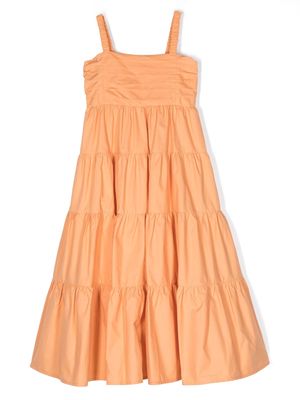 Miss Grant Kids layered maxi dress - Orange