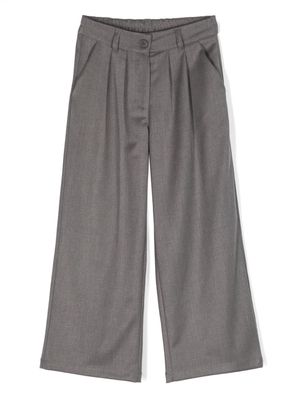 Miss Grant Kids pleat-detail tailored trousers - Grey