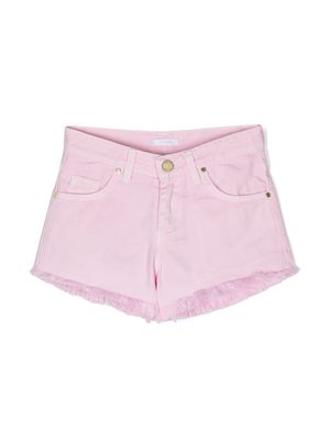 Miss Grant Kids raw-cut edge denim shorts - Pink