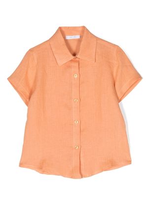 Miss Grant Kids short-sleeve lined shirt - Orange