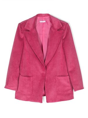 Miss Grant Kids single-breast corduroy jacket - Pink