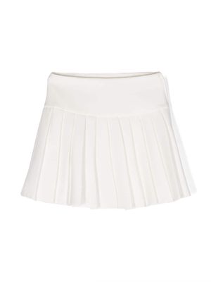 Miss Grant Kids yoke-waist pleated miniskirt - White