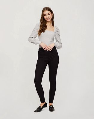 Miss Selfridge skinny jeans in black