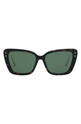 MissDior 54mm Butterfly Sunglasses in Dark Havana /Green