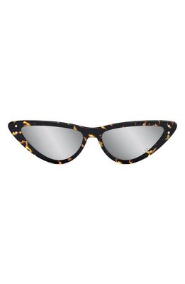 MissDior 55mm Cat Eye Sunglasses in Havana /Smoke Mirror